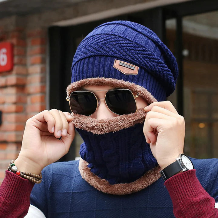 Blue Woolen Head & Neck Cap